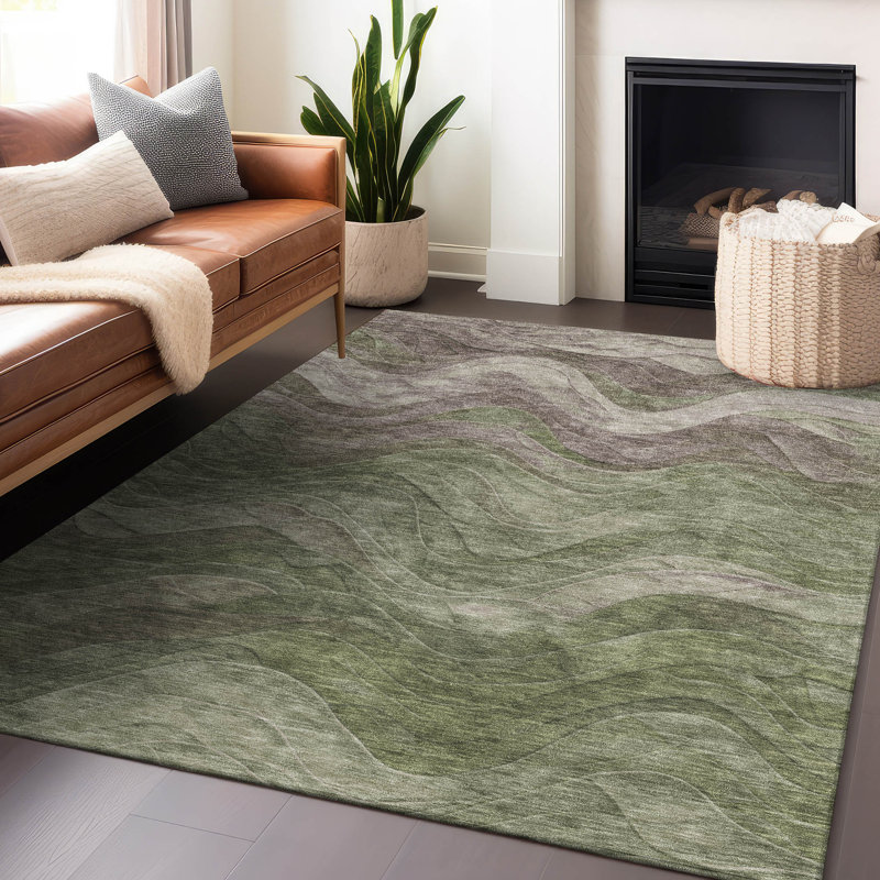 Tapis vert intérieur / extérieur lavable à la machine Cinead ACN1700, Rectangle 2 pi 6 po x 3 pi 10 po
