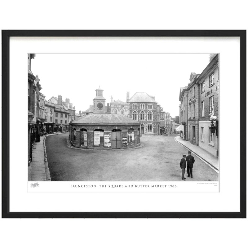 Launceston, The Square And Butter Market 1906 - Single Picture Frame Print, 40cm H x 50cm W x 2.3cm D