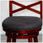 Tabouret pivotant à dossier en X en cuir français, pour plus de confort et de style-782778752-782778766