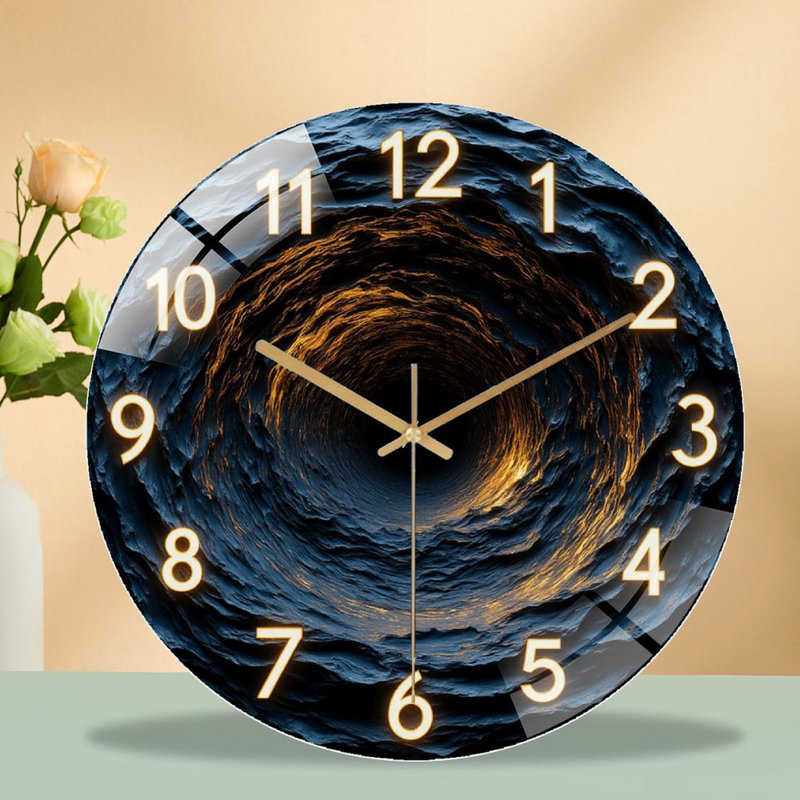 Horloge murale unique en son genre à conception artistique - horloge murale moderne en verre 12 po