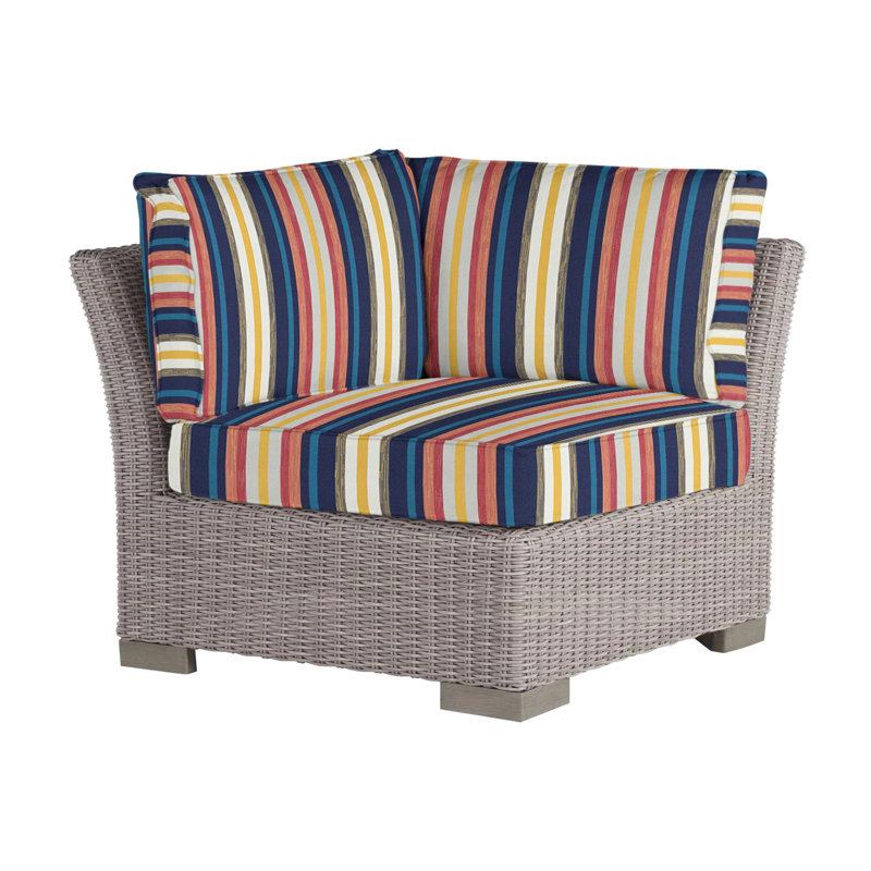 Club Woven Patio Lounge Chair with Cushions, Oyster, Dove Sunbrella® Linen, Welt