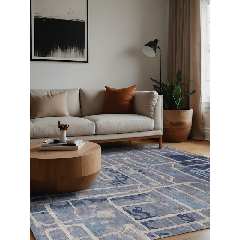 Machine Washable Gray Area Rug