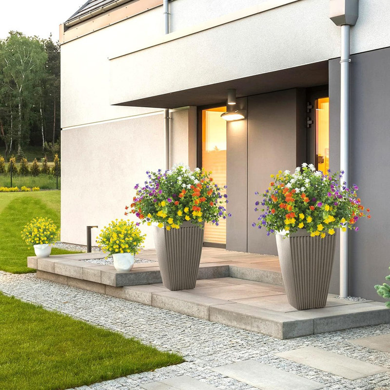20 paquets de fleurs artificielles d'extérieur en bois de ...