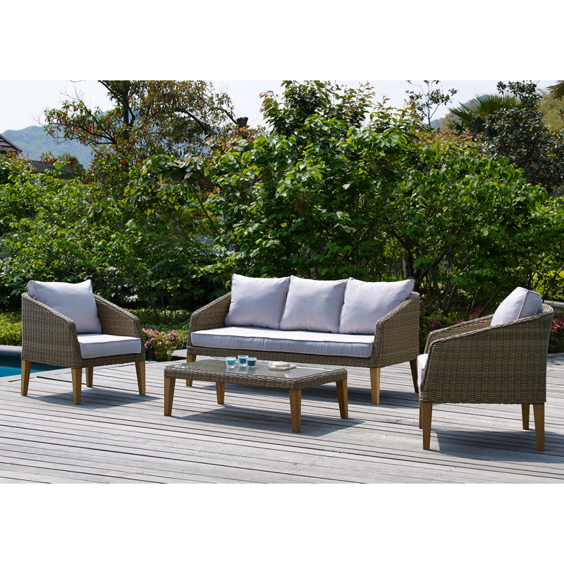 Hypes 5 - Person Patio Conversation Set with Cushions