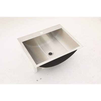 21"X17" Stainless Steel Bathroom Basin With Pop Up Drain - Hygiene Protected Design Sink Smooth Finish, Easy To Keep Clean