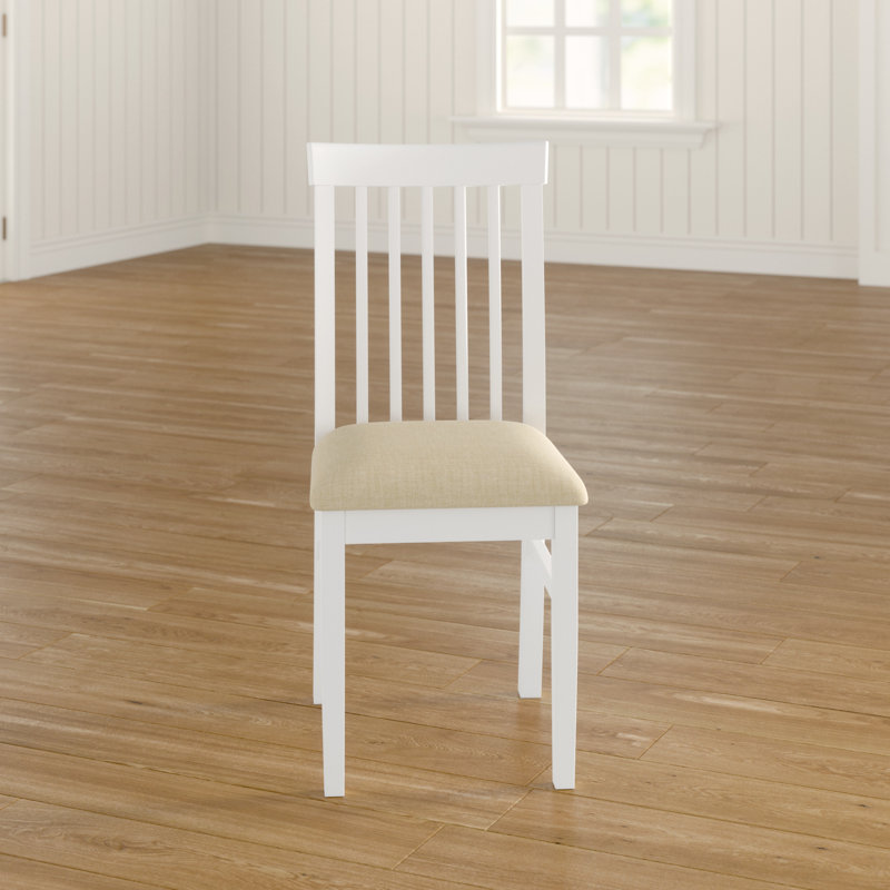 Bayou 45cm H Upholstered Slat Back Side Chair, White
