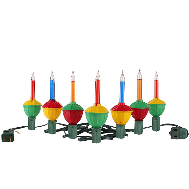Bulles de Noël Tupkee - Ensemble de 7 lumières multicolores pour arbre de Noël