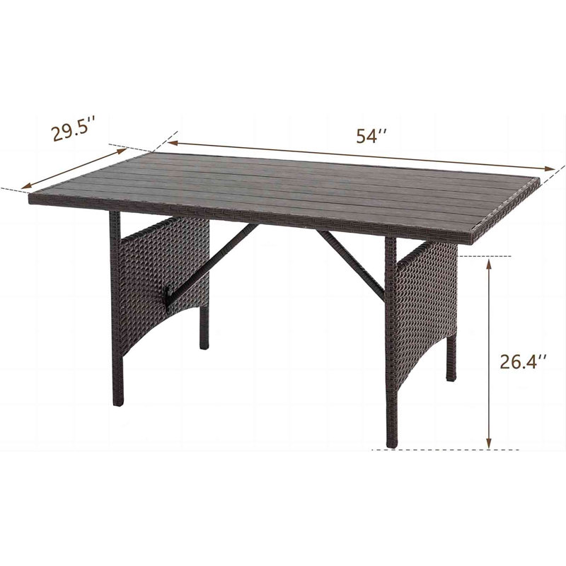 Table de salle à manger Mcgaughey, Brun