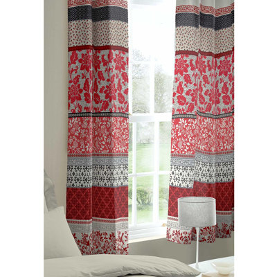 Oriental Birds Easy care Eyelet Curtains