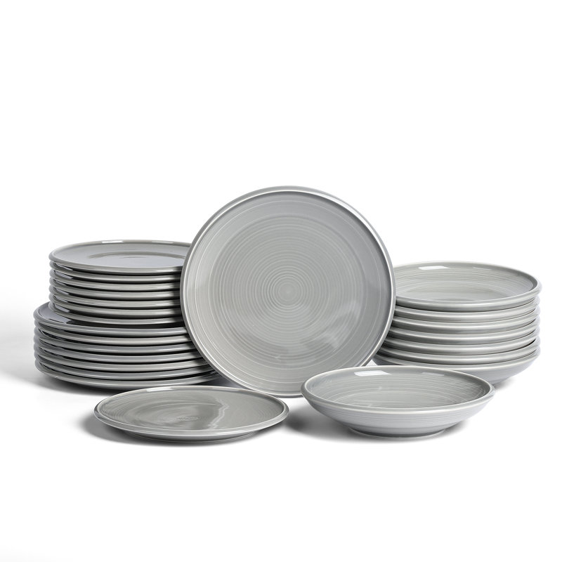 Service de vaisselle Earth & Clay Harmony, Blanc, 24