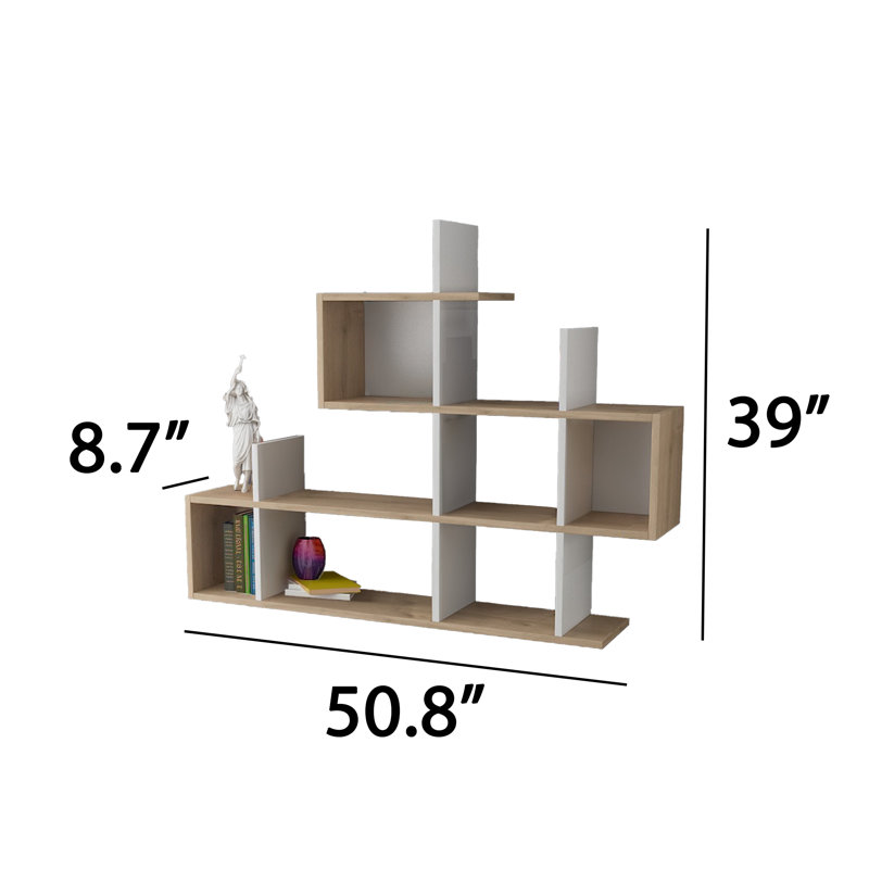 Floating Shelf, White/Brown