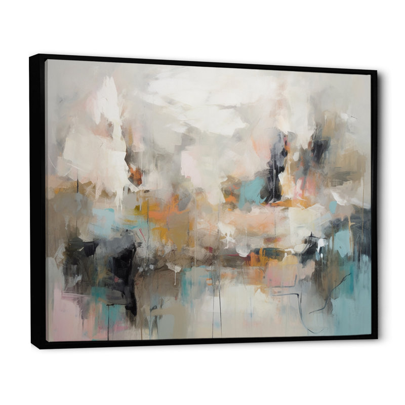 Maryln Serene Waters In Marble III, H 12 po x l 20 po x P 1 po, Cadre flottant noir