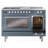 ILVE Professional Plus II Series 48 in. Dual Fuel Range with 5 Sealed Burners, Griddle, Frenchtop (Liquid Propane, Glass Door)-98168227-98168228