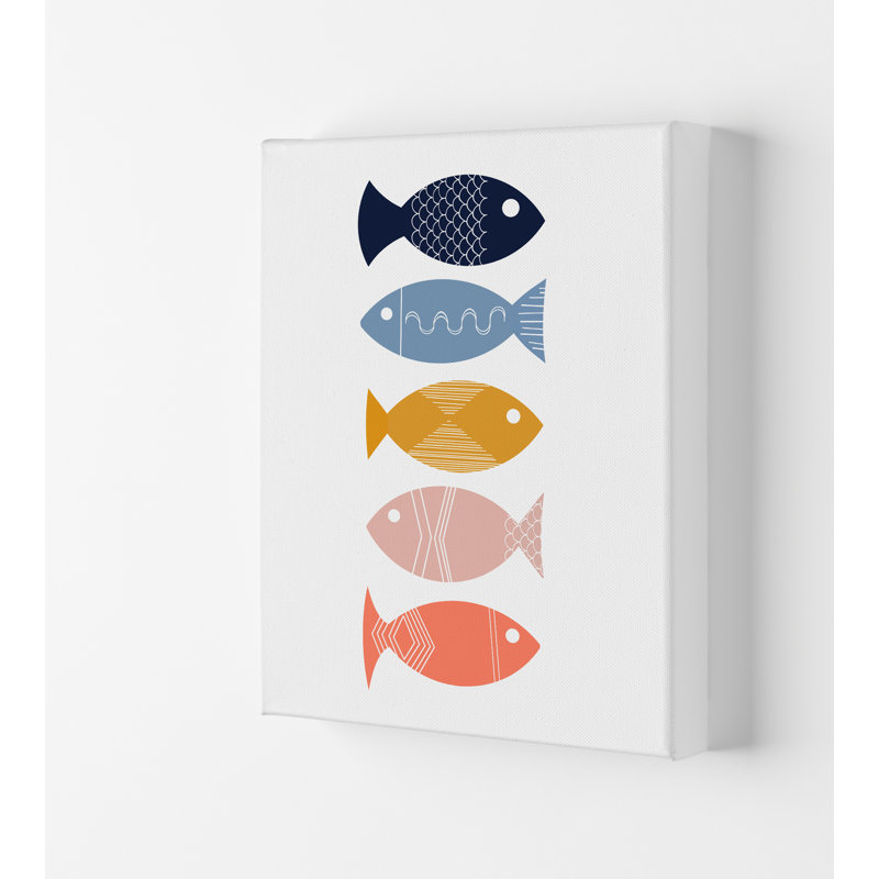 Scandi Mid Mod Fish Original - Print, Unframed, 29.7cm H x 21cm W x 4cm D