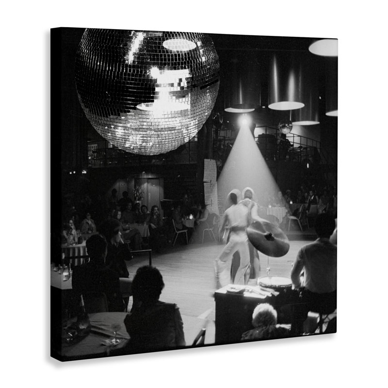 Toile rétro Vintage Dance Disco, design par Sophie 6, H 17 po x l 17 po