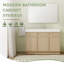 Meuble-lavabo simple autoportant 48 po avec plateau en résine
