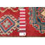Tapis rouge en laine noué à la main de conception unique 6 pi 3 po x 9 pi 1 po New Age