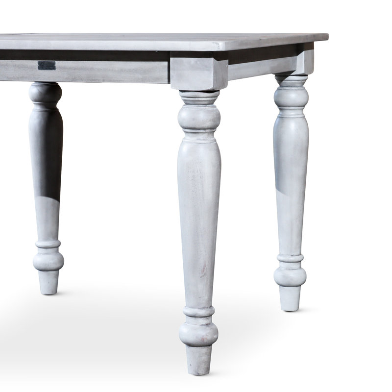 Élégante table carrée d'extérieur avec finition gris argenté, couleur unie appliquée à la main