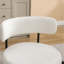 2 chaises de salle à manger blanches - Design rond moderne avec rembourrage en mousse confortable de 2, siège élégant avec revêtement en boucle souple