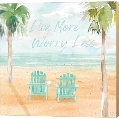 «Surfs up IV Live More» par Dina June - reproduction d'art sur toile tendue