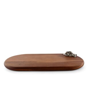 Vagabond House Harvest Round Bread Board with Pewter Wheat Knife