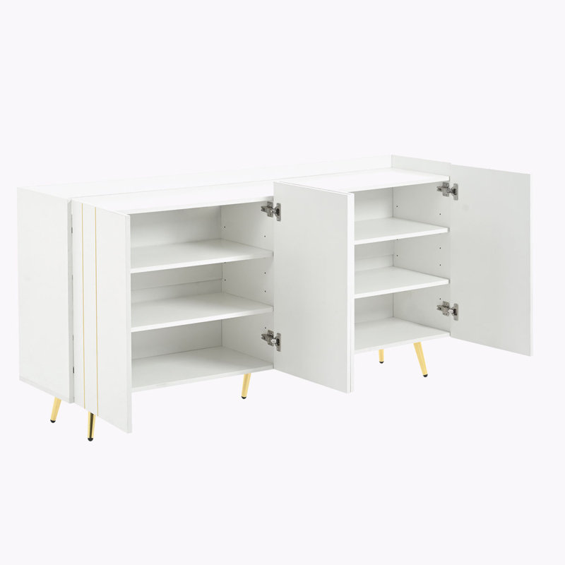 Armoire de rangement avec tablette réglable, Blanc