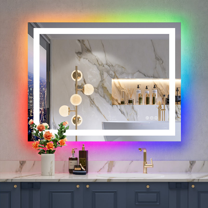 Miroir de salle de bain Lunara, 28 po x 36 po, Rectangulaire