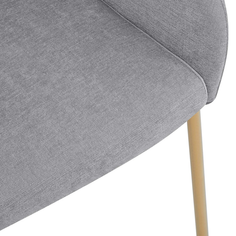 Heckstall 19'' H Fabric Upholstered Metal Armchair, Gray