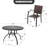 5-piece Patio Dining Set With Umbrella Hole, 4 Wicker Chairs