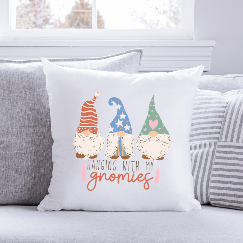 Christmas illustration_9 Reversible Throw Pillow, 14" x 14"