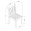 Bethuer 2pc Outdoor Patio 100% FSC Wood Stackable Dining Side Chairs