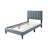 Twin Bed Headboard With 12 Support, Adjustable Gray Linen, Up To 3", No Box Spring, Modern Bedroom Accessory In Gray, Up Brushed Spring Required-441295895