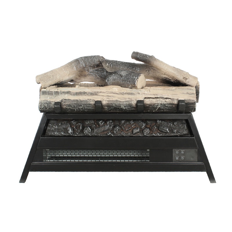 Foyer électrique infrarouge 23 po, insert à bûche 3D, 1 500 W de chaleur, 5 000 / H, luminosité de flamme réglable, 11 choix de température, télécommande / ul, insert pour chambre de bébé, flamme, options, télécommande, pour l'intérieur