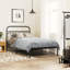 Vidaxl Bed Frame with Metal Headboard-101310382-101310396