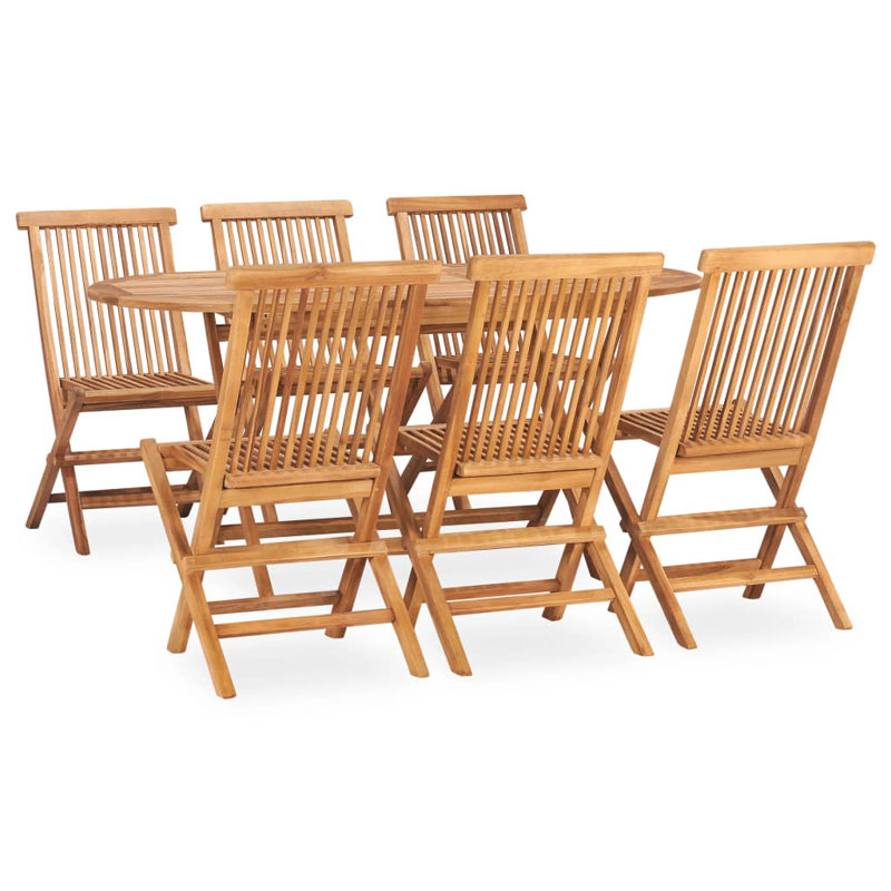 Oval 6 - Person Teak Dining Set