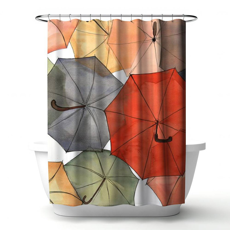 Shower Curtain MI109 – Polyester Shower Curtain, Dye Sublimation Print, 71" W × 74" L