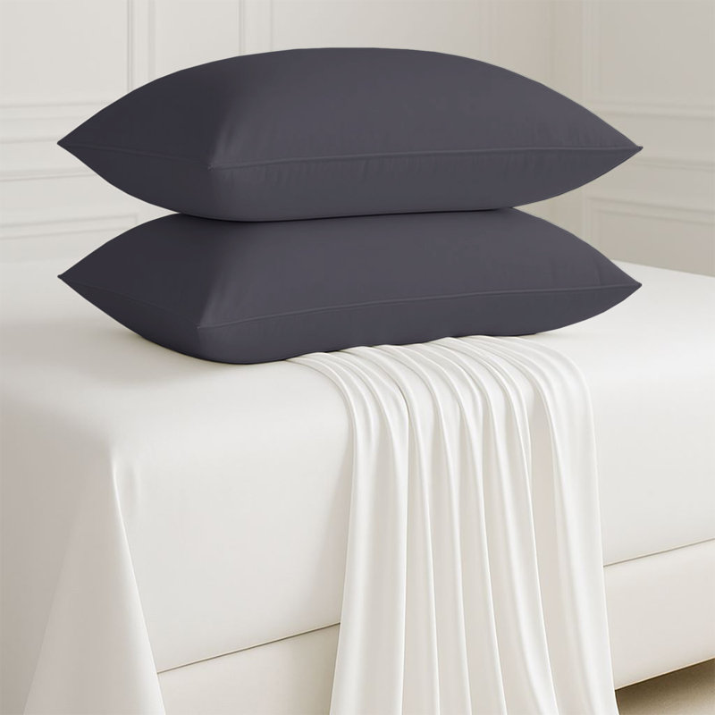 Microfiber Machine Tufted - Set of 2, Charcoal
