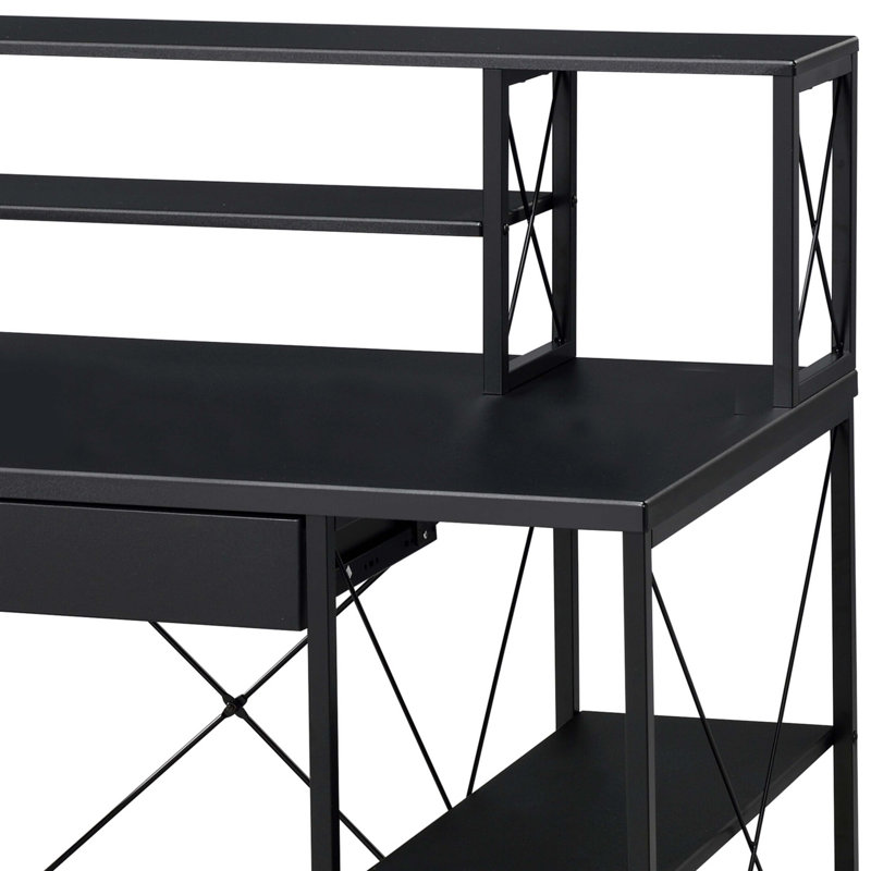 Bureau d'écriture à finition noire, Noir