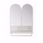 Armoire à miroir à double arche 23,62 po, armoire à pharmacie 2 portes, armoire murale en métal avec tablettes réglables et porte-serviettes, armoire à miroir avec rangement-1129931943