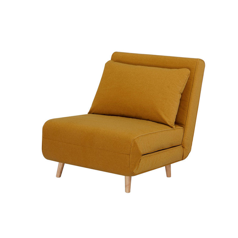 Canapé-lit Max - Fauteuil d'appoint-canapé-lit 3 en 1, Moutarde