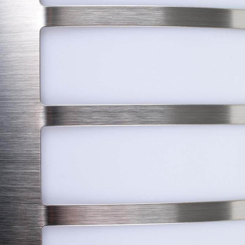 Bursaite Flush Mounted Sconce, Stainless Steel