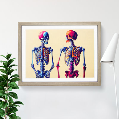 Two Skeletons - Single Picture Frame Print