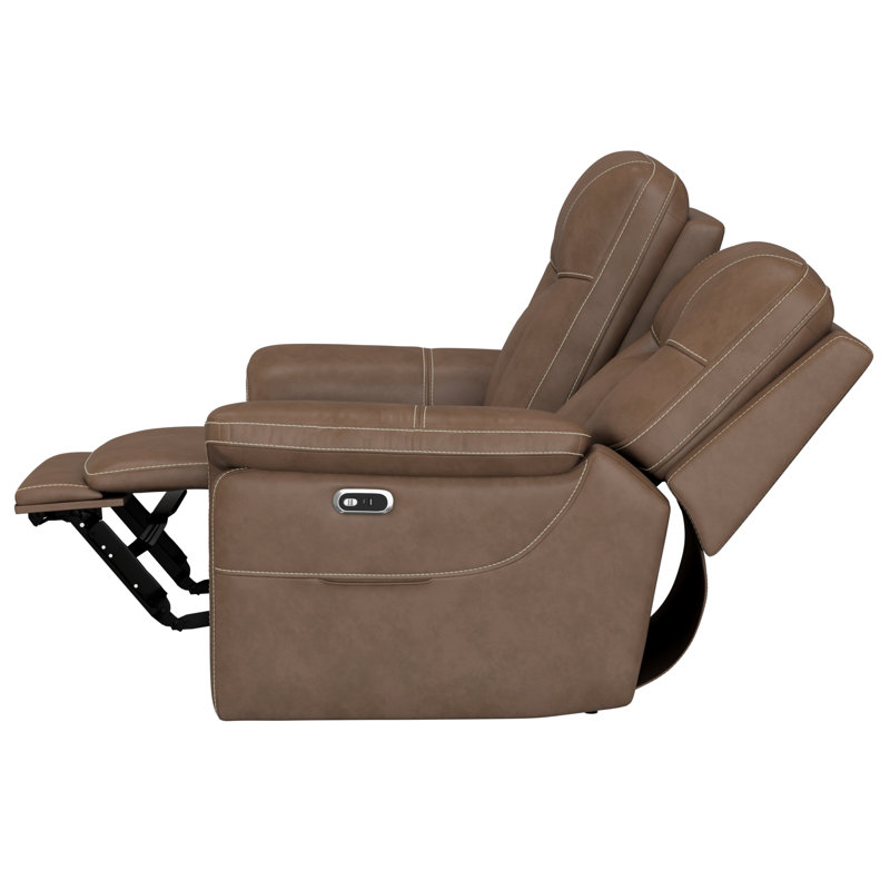 Brown Zero Gravity Dual Power Massage Loveseat
