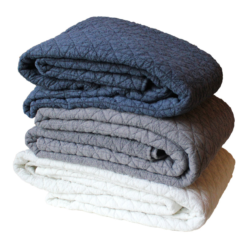 Modern & Contemporary Polyester Quilt, Twin Quilt + 1 Sham, Blue