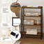 Shelf, Recess Shelf With 4 Levels, Kitchen Shelf, Spice Rack, Standing Shelf, Ladder Shelf, Narrow For Kitchen, Living Room, Wood Material Metal, White Light Oak, 50 X 78 X 20 Cm-775812599-775812602