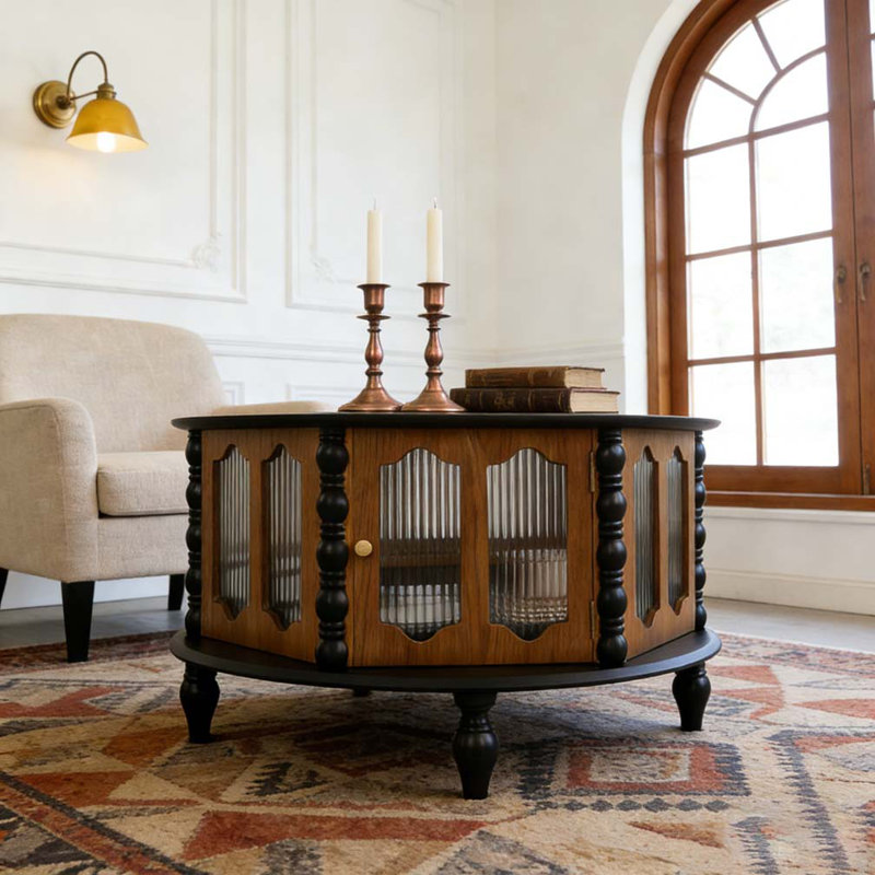 Table basse 31,5 pouces, Noir et brun