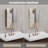 Recessed & Surface Mount Framed Medicine Cabinet with Mirror, Modern Bathroom Wall Cabinet with Adjustable Shelves in Brushed Gold-1439974729-1439974732