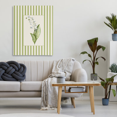 Toile rayée «Lily Of The Valley», design par Lisa Wehmeyer