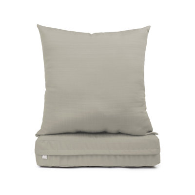 Seat Cushion With Zipper Closure And Separated Back Cushion, With White Polyester Padded Fill.
