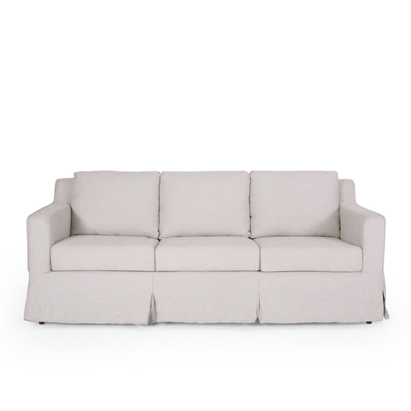 Elliston Upholstered 79'' Sofa, Light Beige 100% Polyester